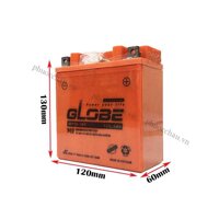 Bình ắc quy Globe WP5S-3BP 12V 6Ah dành cho xe Dream, Wave, Viva, Jupiter, Sirius