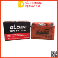 Bình ắc quy khô GLOBE WP9-BS 12V-9AH ắc quy cho xe máy Spacy Atila..