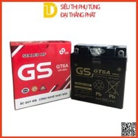 Bình ắc quy khô GS GT6A (12V-6Ah) ắc quy xe máy Dream, Mio, Jupiter, Sirius, Taurus, Smart, Viva, Wave...