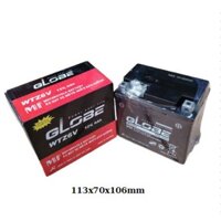 Bình Ắc Quy Khô Xe Máy GLOBE WTZ6V 12V6AH dùng cho LEAD, NOZZA, AirBlade, SH MODE, SH Việt Nam