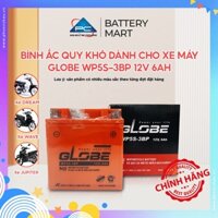 Bình Ắc Quy Khô Xe Máy Globe WP5S-3BP 12V 6Ah dành cho xe Dream, Wave, Viva, Jupiter, Sirius