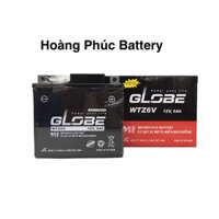 Bình Ắc Quy Khô Xe Máy GLOBE WTZ6V 12V6AH dùng cho NOZZA, AirBlade, SH MODE, SH Việt Nam