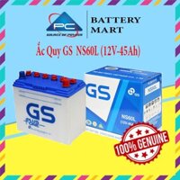 Bình Ắc Quy Nước 12V-45Ah, Ắc Quy Ô Tô GS NS60LLS - GS NS60L