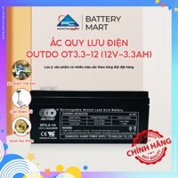 Bình ắc quy OUTDO OT3.3-12 (12V-3.3AH) dùng cho UPS, cân điện tử, xe máy mô tô điện trẻ em