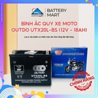 Bình ắc quy OUTDO UTX20L-BS (12V-18AH) dùng cho xe Mô Tô Phân Khối Lớn Harley, Davidson, Ducati, Kawasaki