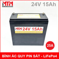 Bình ắc quy pin sắt LiFePo4 24V 15Ah 25A