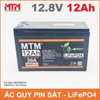 Bình ắc quy pin sắt LiFePo4 12V 12Ah 30A