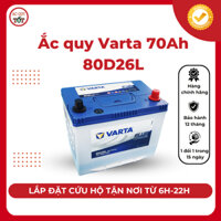 Bình ắc quy Varta 70Ah 80D26L dành cho xe ô tô, phụ kiện ô tô, ắc quy