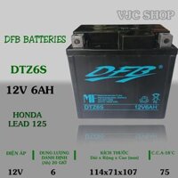 Bình ắc quy xe Lead 125cc hãng DFB Batteries dung lượng 12V 6AH [bonus]