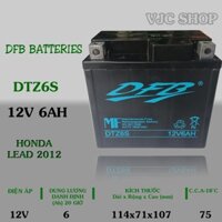 Bình ắc quy xe Lead 2012 hãng DFB Batteries dung lượng 12V 6AH