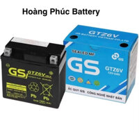 Bình ắc quy xe máy khô miễn bảo dưỡng GS GTZ6V (12V-5AH), ắc quy xe máy honda 12v.