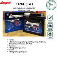 Bình Acquy xe máy Đồng Nai PTZ6L ( 12V-6Ah) dùng cho  PCX Vision Lead125,Sh Việt,Winner Air Blade