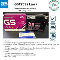 Bình Acquy xe máy GS GTZ5S (12V-3.5Ah ) dùng cho Wave a, Wave S/RS/RSX, Sirius Fi, Future neo