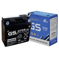 Bình acquy xe máy khô miễn bảo dưỡng gs GT5A | 12V - 5Ah, bình ắc quy xe máy honda 12v.
