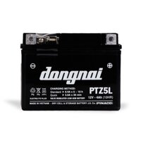 Bình acquy xe máy khô miễn bảo dưỡng Đồng Nai PTZ5L | 12V - 4Ah, ắc quy xe máy honda 12v.