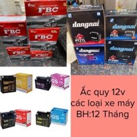 Bình acquy xe máy, wave, dream sirius, exciter 150, ex 135, winner x, airblade 125, vision, sh, vespa, sh mode