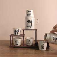 Bình Ấm Nhỏ Gốm Sứ Hoa Nướng Retro Cỏ Tro Sáng Tạo Có Nắp Bình Nước Nóng Ấm Trà Ấm Trà Ấm Trà