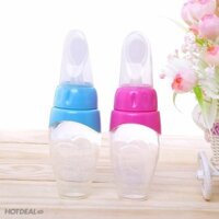 Bình Ăn Dặm Kèm Muỗng Silicone Mềm Cao Cấp 150ml