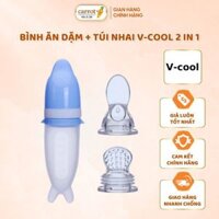 Bình Ăn Dặm Và Túi Nhai V-Cool 2In1 Cho Bé
