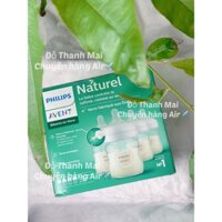 Bình Avent Thủy Tinh Natural 120ml, 240ml có cho đổi size núm