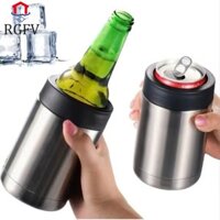 Bình bia RGFV Giữ lạnh, Máy làm mát bia cách nhiệt chân không tường đôi, Thép không gỉ đa chức năng 12 / 14 / 16 Oz Cola có thể làm mát ô tô