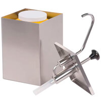 Bình bơm tương cà, tương ớt inox 1 ngăn JZP-01 có vòi nhấn cho nhà hàng, cửa hàng thức ăn nhanh