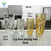 Bình bông bầu vàng 24cm / bình thủy tinh cắm hoa kiểu dáng bầu vàng kiểu ngẫu nhiên , bình cắm hoa lớn