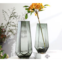 Bình Bông Lọ Cắm Hoa Khía Nhà Cửa Trang Trí - Lọ Hoa Thủy Tinh Decor Để Bàn Phong Cách