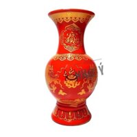 BÌNH BÔNG, LỌ HOA RỒNG ĐỎ CAO 21CM,23CM,25.5CM