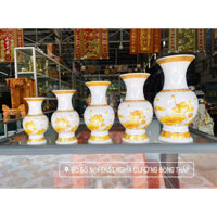 Bình bông Sen Vàng mã 2030 chất men đẹp, có 5 kích cỡ khác nhau. Hàng không phai màu [HÌNH THẬT 100%]