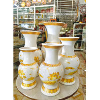 Bình bông Sen Vàng mã 2030 chất men đẹp, có 5 kích cỡ khác nhau. Hàng không phai màu [HÌNH THẬT 100%]