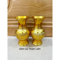 Bình bông thờ cúng, Bình gốm xi vàng kim sa