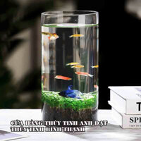 Bình bông thủy tinh trang trí ĐK15xH40, Bình cắm hoa thủy tinh trụ, lọ hoa hình trụ, trụ đổ đèn cầy, ống trụ tròn