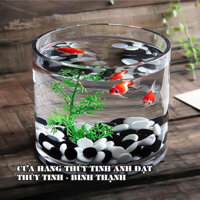 Bình bông thủy tinh trang trí D15x15, Bình cắm hoa thủy tinh trụ, lọ hoa hình trụ, trụ đổ đèn cầy, ống trụ tròn