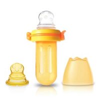 Bình Bóp Ăn Dặm Cháo Bột kidsme - Cam vàng - Từ 04M