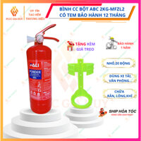 Bình bột 2kg ABC, bình cứu hỏa mini MFZL2 , có đồng hồ áp xuất ,  dùng cho xe tải , hộ gia đình ...