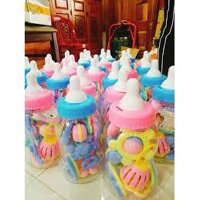BÌNH BÚ ĐỒ CHƠI XÚC XẮC LỤC LẠC 9 MÓN VỚI NHIỀU HÌNH NGỘ NGĨNH SẢN PHẨM DÀNH RIÊNG CHO BÉ YÊU