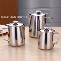 Bình/ ca đựng nước INOX chất lượng cao có nắp đậy, dày dặn, sang trọng, đa dạng dung tích 1L, 1.5L, 2L
