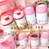 bình cà mên inox hình hello kitty dễ thương 450ml