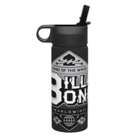 Bình cách nhiệt Billabong 18OZ có nắp ống hút & vòi, Chai nước bằng thép không gỉ miệng rộng 500ML
