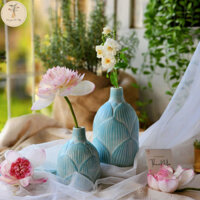 Bình Cắm Hoa Dáng BÚP SEN có 2 cỡ, 2 màu, dễ cắm nhiều loại hoa, gốm Bát Tràng cao cấp | CHIMAY