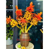 Bình cắm hoa dáng chum miệng rộng gốm mộc Bát Tràng, chum miệng rộng gốm mộc Bát Tràng, bình chum cắm sen, bình cắm hoa