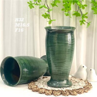 Bình cắm hoa dáng ly gốm Bát tràng, Bình gốm khử nhiều màu dáng ly cắm tuyết mai, đào, lê, mận...gốm Bát Tràng,m