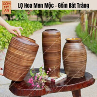 Bình cắm hoa Gốm Bát Tràng men mộc size lớn, Lọ hoa trang trí nhà cửa - Gốm Mỹ An Bát Tràng