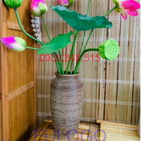 Bình cắm hoa sen, hồng, cắm hoa ly, hoa mận cao 34cm gốm sứ fulogo
