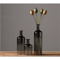 Bình cắm hoa thủy tinh đen trang trí phòng khách sang trọng  04980 - 04981