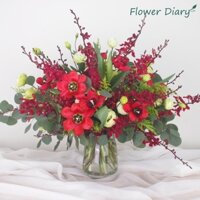 Bình cắm hoa thuỷ tinh vát M:10cm H:20cm