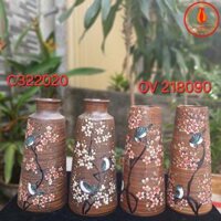 Bình cắm tuyết mai, đào tròn, cắm cành lựu,cành hồng gốm bát tràng vẽ tay loại tuyển