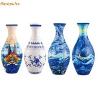 Bình câu đố 3D FLASHPULSE, Khối xây dựng chai lắp ráp Bình hoa ghép hình, Nghệ thuật 3D sáng tạo Sắp xếp hoa Đồ chơi DIY Câu đố nhựa cong Đồ chơi trẻ em