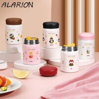 Bình chân không Mini ALARION, Hộp cơm trưa giữ nhiệt di động hoạt hình, Cốc cách nhiệt bằng thép không gỉ kín Chai nước du lịch 320ml